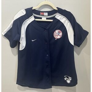 New York Yankees Jersey Boys Large  Blue MLB Baseball Nike Team Youth